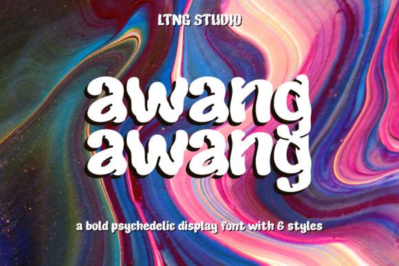Awang-awang: A Bold Psychedelic Font