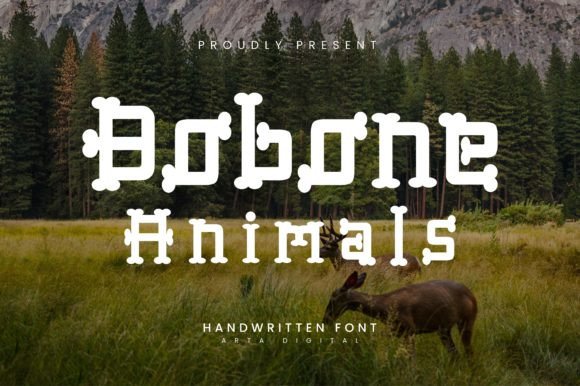 Bobone Animals: A Playful Bone-Shaped Font for Modern Brands